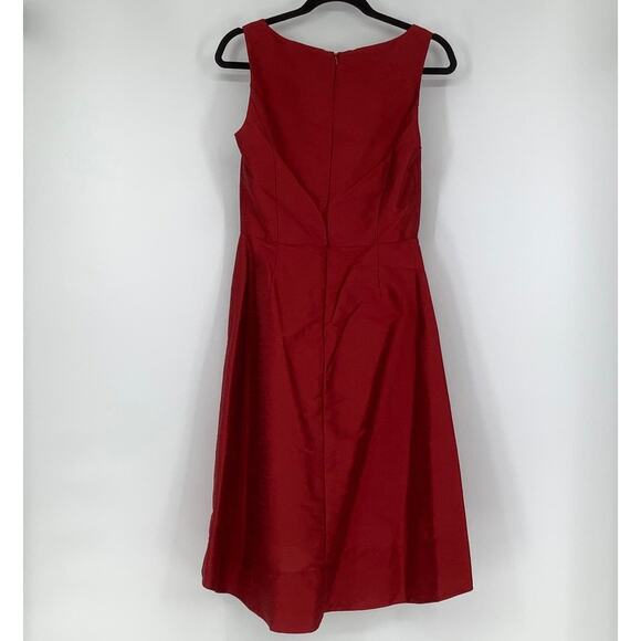 NEW! Alfred Sung Size 8 V-Neck Dupioni Dress w/pockets Barcelona $208 msrp J2-20 - Picture 4 of 10